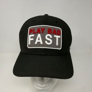 Ghost Golf Play Bad Fast Snapback Hat Mens Black Perforated Performance Cap